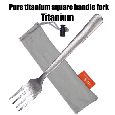 TiTo titanium Spork Longhandle наружная дорожная Титановая Ложка Вилка Portabale плоская посуда кемпинговая вилка ложка для спорта, туризма FB - Цвет: titaniumfork