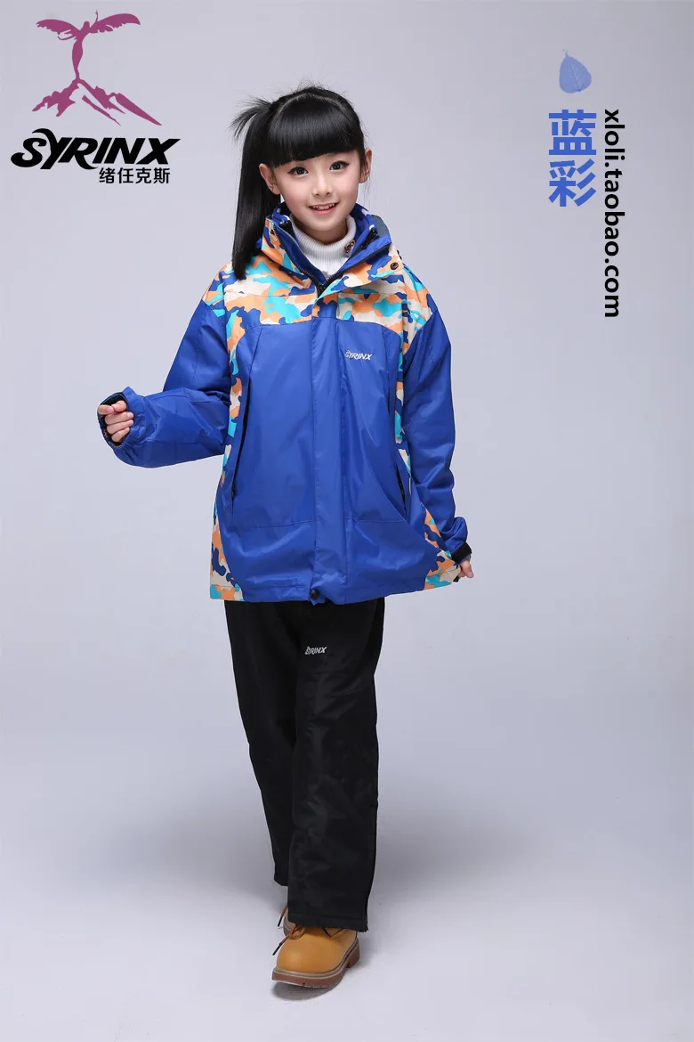 Детская куртка-дождевик для улицы, большой размер флисовый комплект из двух предметов, три в одном, зимняя куртка