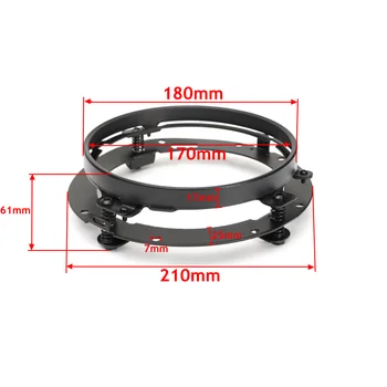 

1PC 7 Inch LED Headlights Trim Ring, Black Round Mounting Bracket for 7Inch LED Headlights Motorcycles For Harley-Davidson Model