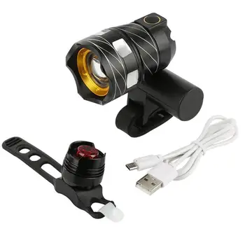 

15000LM T6 LED Light Bike/Bicycle/Light Set USB Rechargeable Headlight/Flashlight Waterproof Zoomable Cycling Lamp for Bike #ED