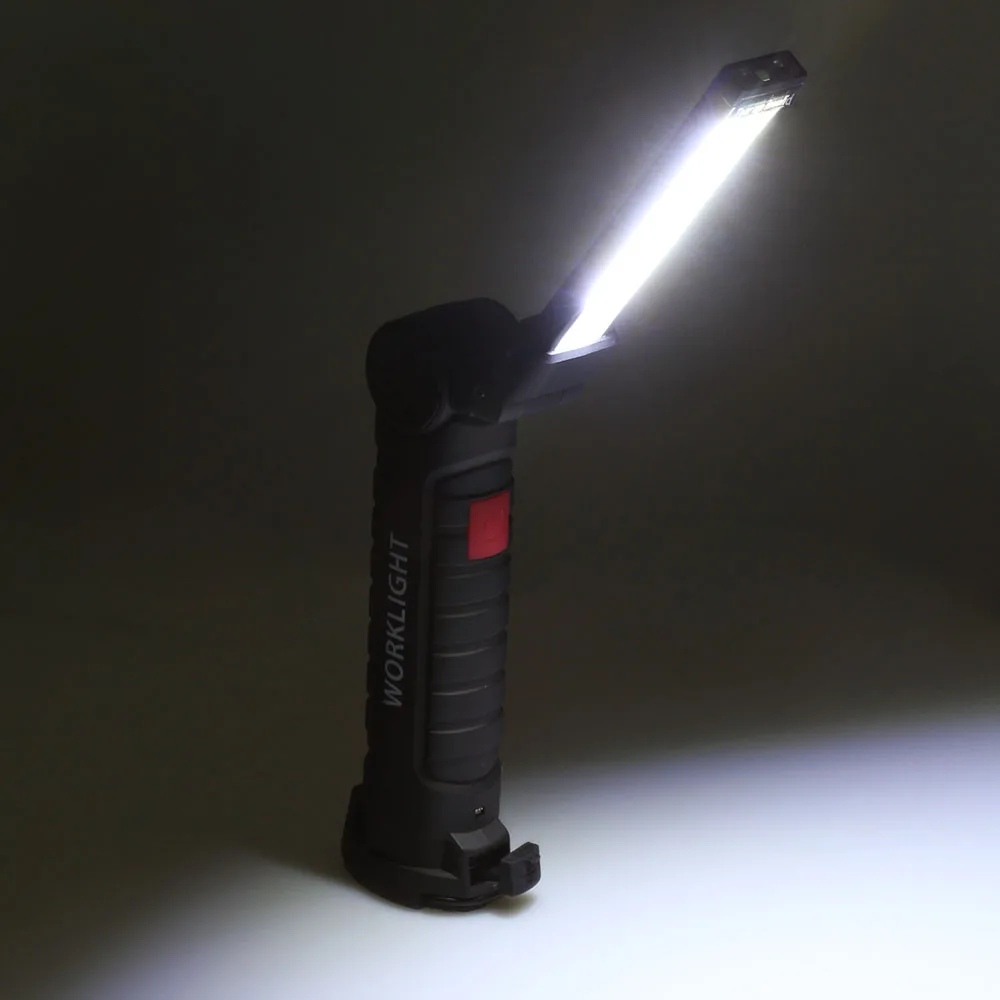 

LED COB Flashlight Torch USB Rechargeable LED Work Light Magnetic COB Lanterna Hanging Hook Lamp For Outdoor Camping
