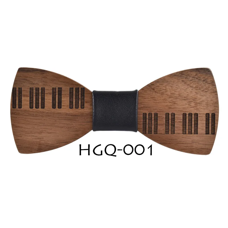 HGQ-001 Галстук-бабочка ручной работы из дерева Высококачественный винтажный трендовый мужской костюм унисекс деловой, Банкетный Свадебный классический трендовый галстук-бабочка из цельного дерева - Цвет: HGQ-001