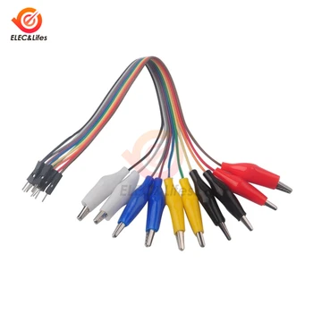 

20/30CM 2 in 1 Alligator Clip to Dupont Cable 10PIN Male/Female connector Crocodile Clip Test Leads Test Jumper Wire For Arduino