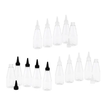 

Pack of 5 200ML Empty Bottle with Twist Top Cap Tip Applicator for Solvents, Essential Oils, Paint, Ink, Liquid, Glue