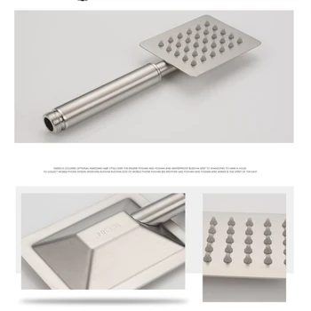 

304 Stainless Steel Tetragonal ,Multi-function Shower, Dark Mounted, Pressurized, Hand Held Water-saving Sprinkler Shower Set.