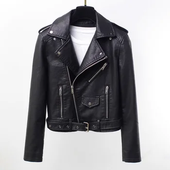 

Top quality Winter Faux PU leather Jacket Women Female Outerwear leather Coat Casual Winter Jacket Women Grils