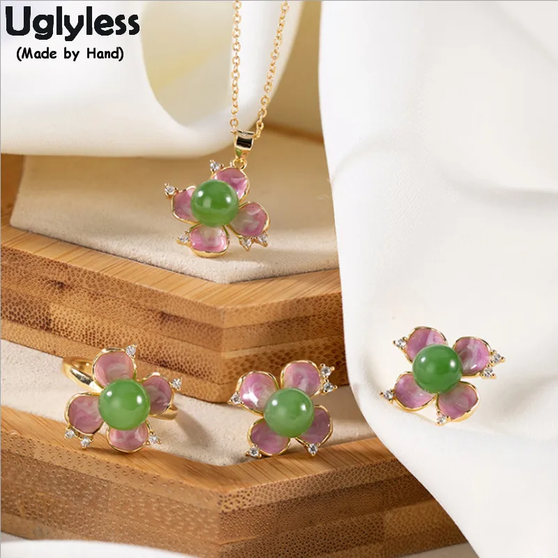 Женский ювелирный комплект из колье серёг и кольца серебра 925 пробы | Украшения