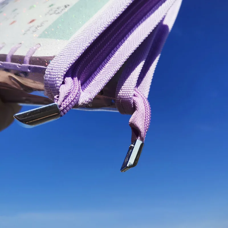 SKYSONIC A5 A6 Zipper Binder Cover-Loose Leaf Organizer Diary-Bullet Transparent PVC Case Photo Organizer Stationery Supplies