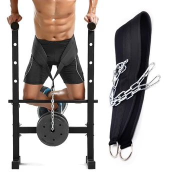 

Fitness Equipment Dumbbells Weight Lifting Belt Drop Shipping Dip Belt Strength Pull Up Load Belt Gym Power Exercise