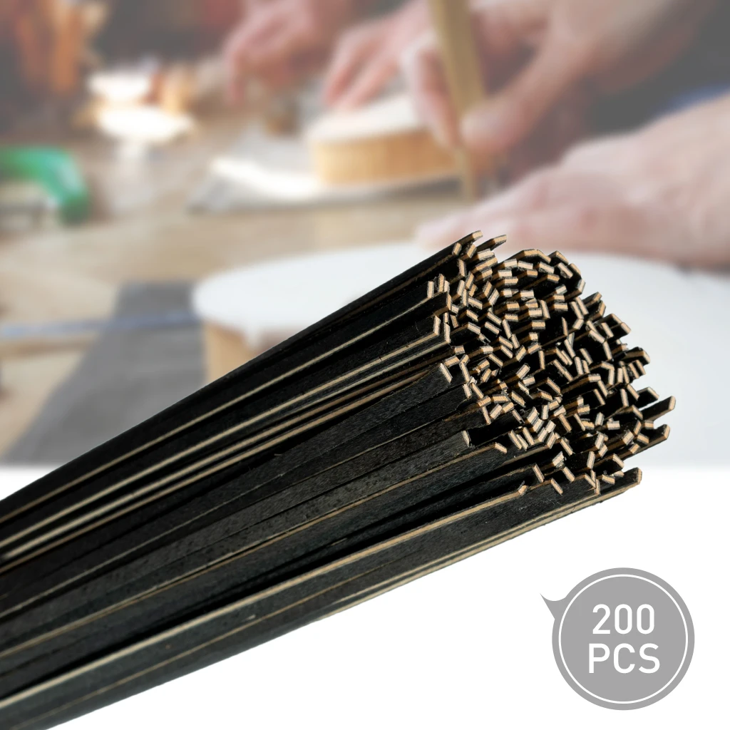 

NAOMI 200pcs/1set Violin Purflings Wood Strip Materials 100cm Length 1.3mm Thickness DIY Violin Parts Fittings