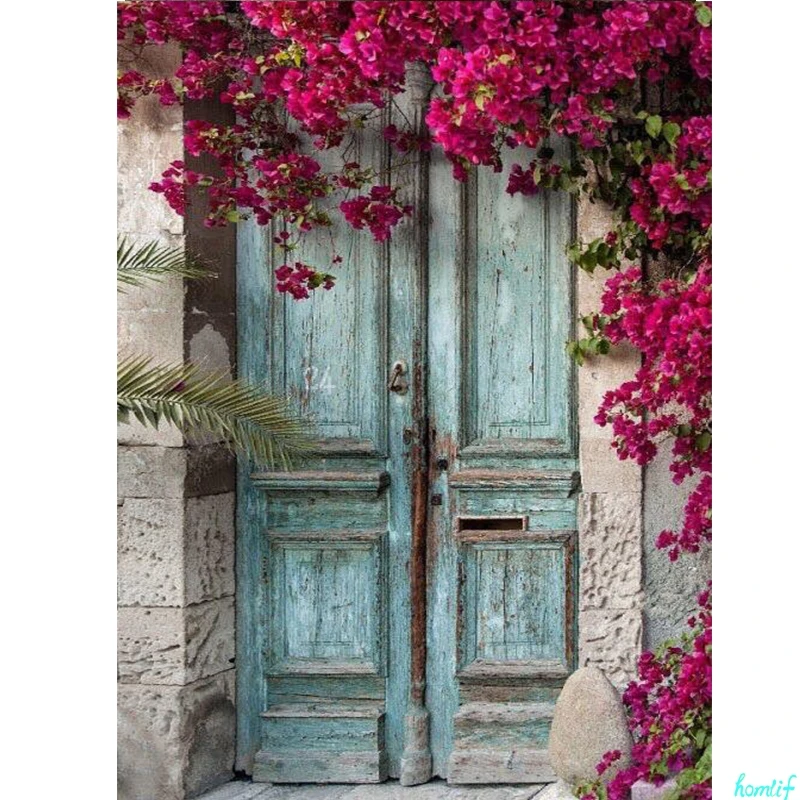 3D Door to flower DIY embroidery Diamond Painting full 5D Cross Stitch kits Mosaic paintings wall sticker wedding decoration | Дом и сад
