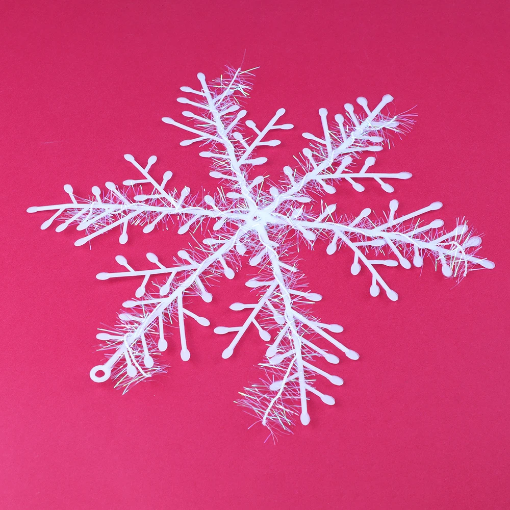 15 шт./лот 11 см рождественское украшение белое пластиковое рождественское дерево снежинки окно рождественские украшения для дома