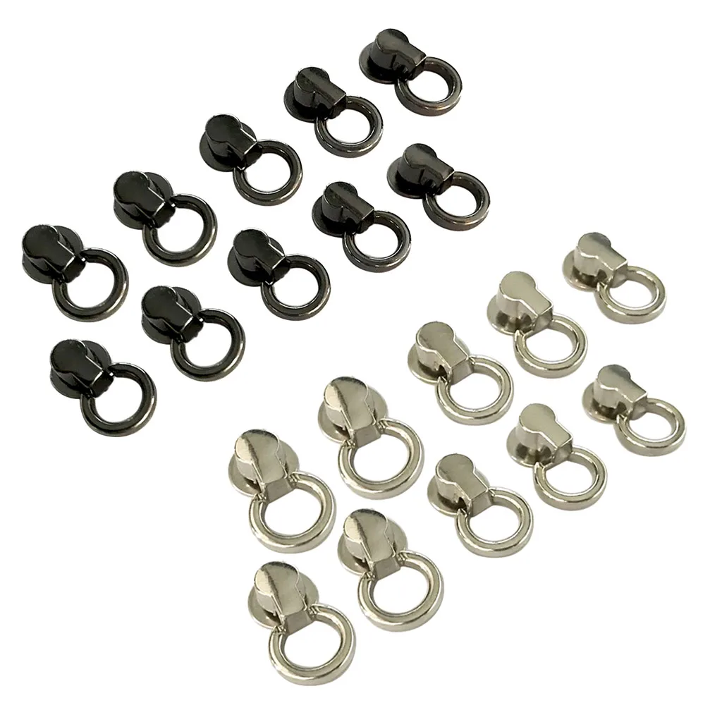 Screwback Round Button Studs, Metal Rivet Studs Screw Back Round Ring Leather Crafts Accessories - Set of 20
