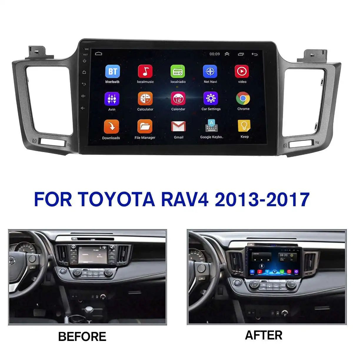 Top NEW 10.1 inch Car Radio Multimedia Video Player Navigation GPS WiFi blue-tooth Android 8.1 8 Core For Toyota RAV4 2013-2017 1 Top NEW 10.1 inch Car Radio Multimedia Video Player Navigation GPS WiFi blue-tooth Android 8.1 8 Core For Toyota RAV4 2013-2017 1