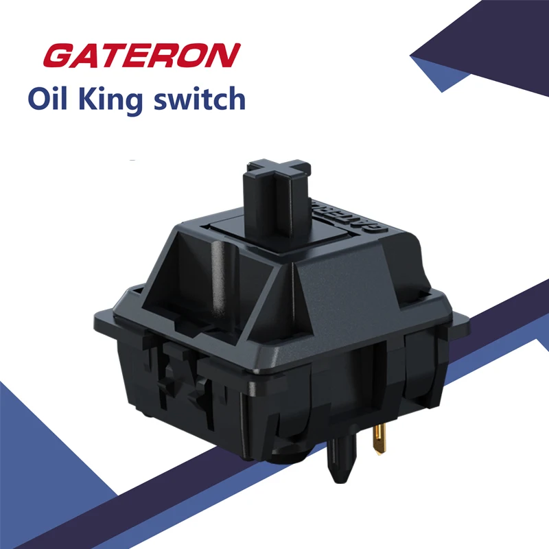 Gateron new oil king 2.0 switch three-layer pin self-lubricating linear handle 55gf mechanical keyboard switch accessories black new blitzwolf bw kb1 wireless bluetooth compatible keyboard gateron black switch rgb 63 keys layout nkro type c mechanical