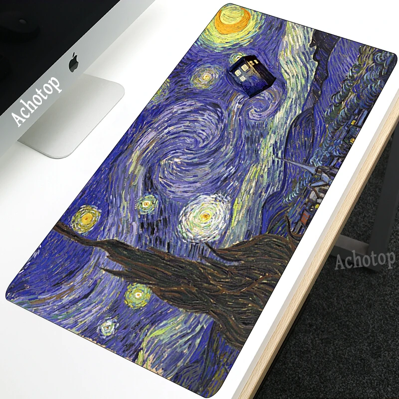 Achotop Van Gogh Simple Design Print Almond blossoms van Gogh Paiting  Unique Desktop Pad Game Mouse pad Round Mouse pad Game XXL - AliExpress