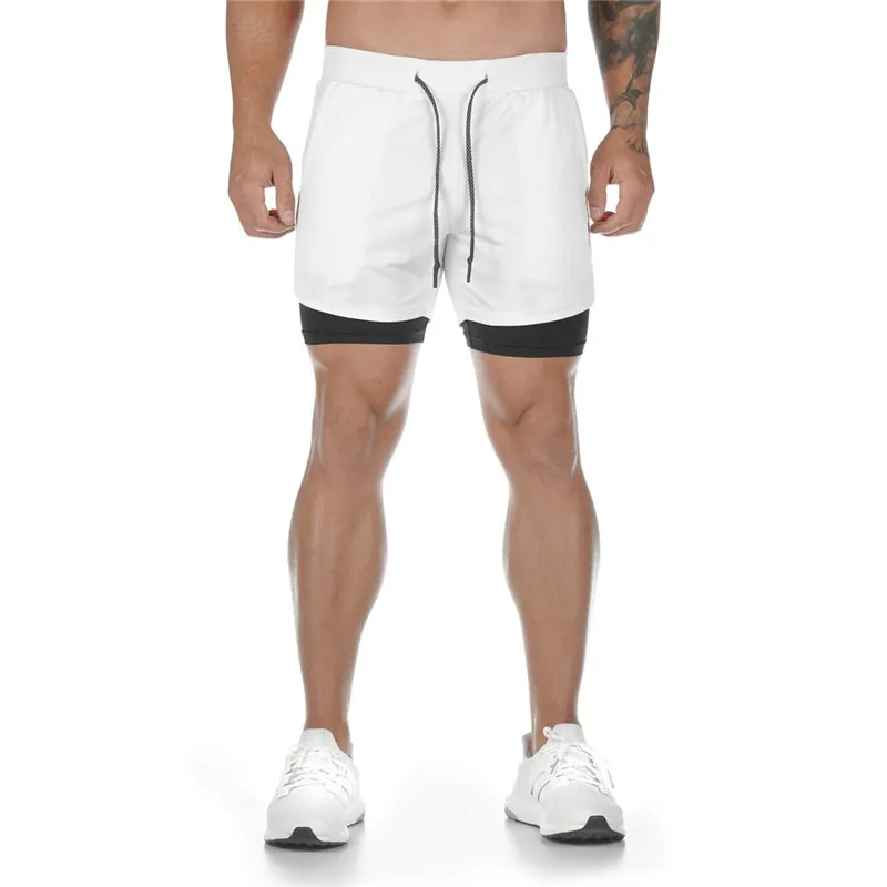 white Solid color Летняя новая мужская одежда уличная мода мужские шорты мужские повседневные шорты брендовые штаны jogger Фитнес Спортивная одежда - Цвет: white Solid color
