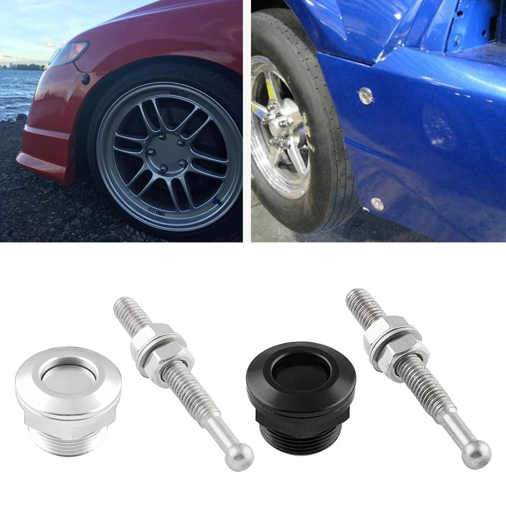 8Pcs 22mm Decent Push Button Quick Release Bonnet Hood Pins Lock Latch Universal