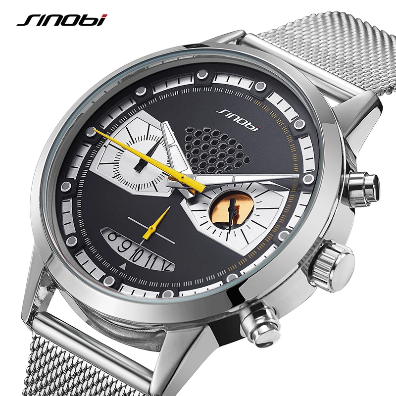 Sinobi Man Fashion Casual Watch Creative Chronograph Male Clock Sports Quartz Wrist Watches Original Owl Design erkek kol saati