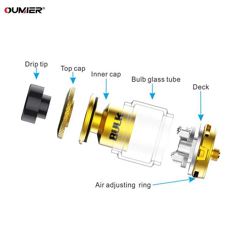 Оригинальный атомайзер Oumier Bulk RTA 6 5 мл 28 мм двойная катушка вейп испаритель VS Zeus X/