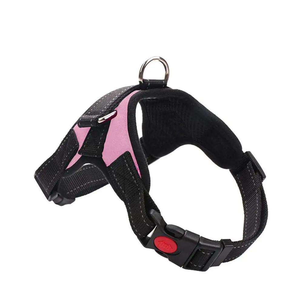 pink Собака Тяговый канат кости взрывозащищенный Оксфорд ткань шлейка для животных Собака Грудь на ремешках прочный - Цвет: pink