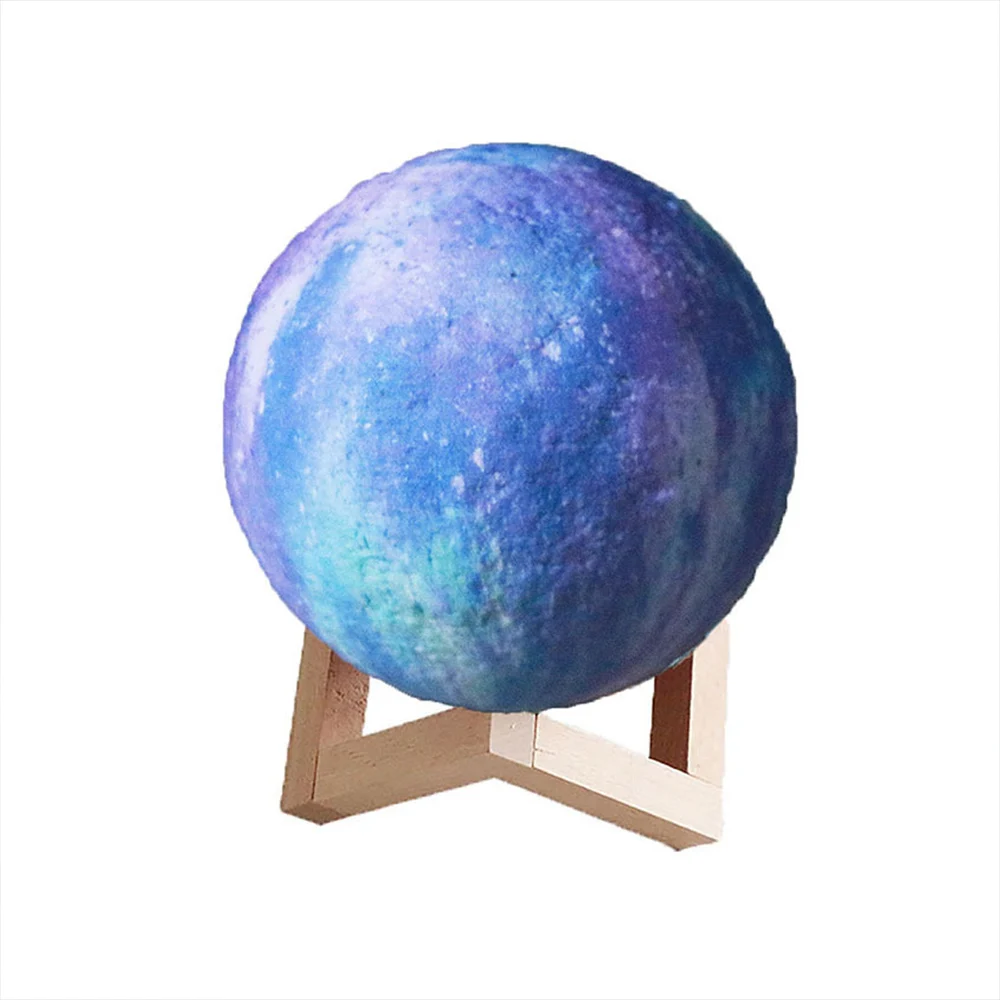 DIDIHOU Rechargeable Moon lamp Moon Light 3D Print LED Night Lampe Bedside Children's Night Light Desk Decor Novelty Gift - Испускаемый цвет: Style D