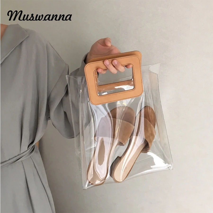 Crocodile Transparent Handbags Women Clear PVC Jelly Bags Designer Luxury Hand Bags Shopping Totes Large Summer Beach Bag Ladies