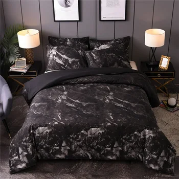 

Black Marble Pattern Bedding Set Duvet Cover Set Bedding Set Twin Double Queen Quilt Cover Bed linen