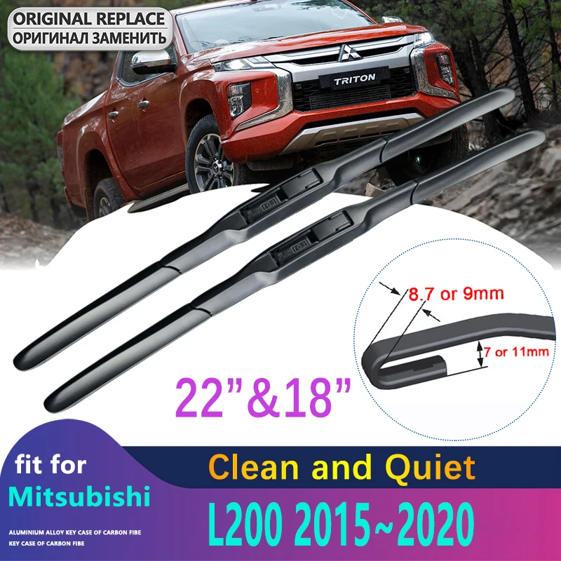 Front Wiper Blades For Mitsubishi L200 Triton 20152020 Strada Strakar