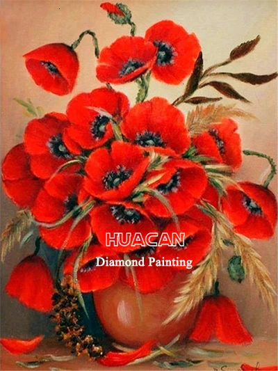 Huacan 5D DIY Алмазная картина Цветочная Алмазная мозаика картина Стразы Алмазная вышивка крестиком цветы полимерная дрель - Цвет: AP3387
