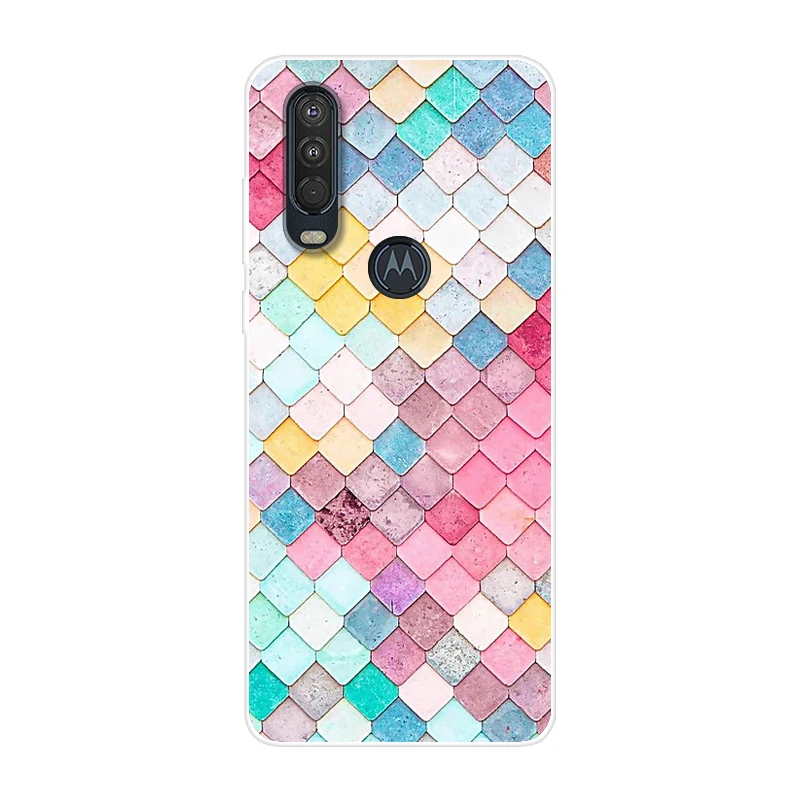Для Motorola One Action чехол 6,3 ''мультяшная мягкая ТПУ Силиконовая задняя крышка для MOTO One Action OneAction чехол для телефона funda One Vision - Цвет: 8
