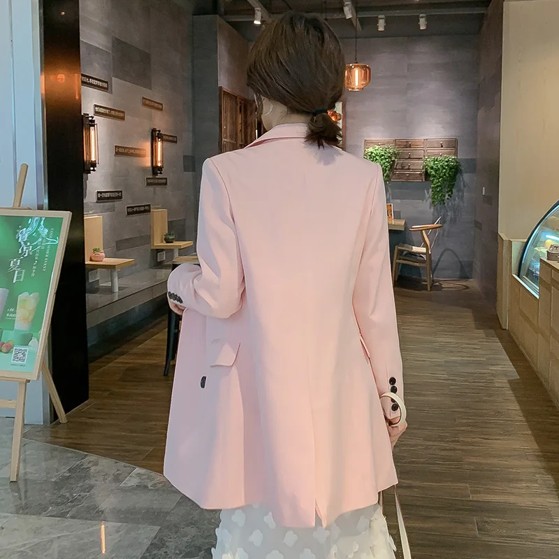 Elegant Women Formal Blazers mujer Split Sleeve office wear jackets plus size 2XL Cotton Female Casual Coats Outwear S0062