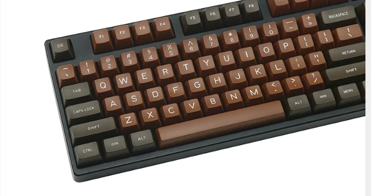 MAXKEY SA колпачки шоколадные ABS Double shot 134 клавиши для механической клавиатуры cherry mx keycap