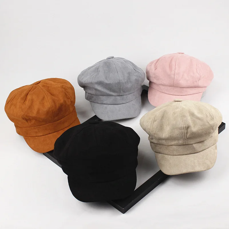 

Cap Beret Female Male Flat Cap Autumn Winter Hats For Women Men Octagonal Cap Painter Hat Vintage England Artist
