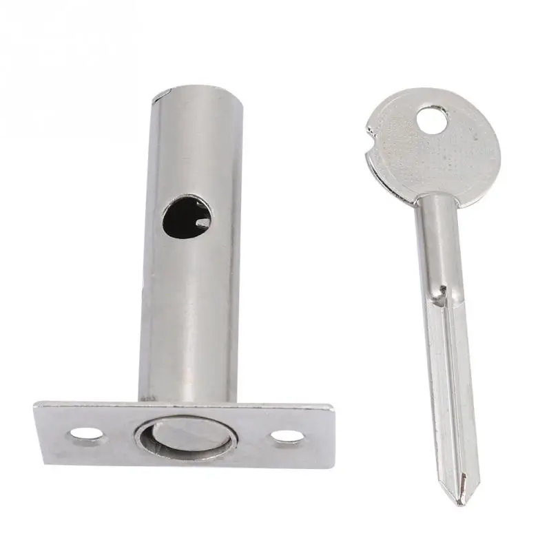 

Stainless Steel Pipe Tube Lock Invisible Pipe Well lock Locker for Fireproof Door Escape Aisle Locks Concealed door Hardware