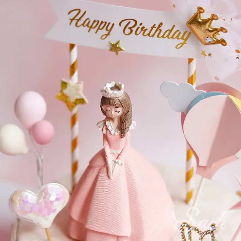 Длинное платье большой банер для украшения принцессы Золотая Корона топпер