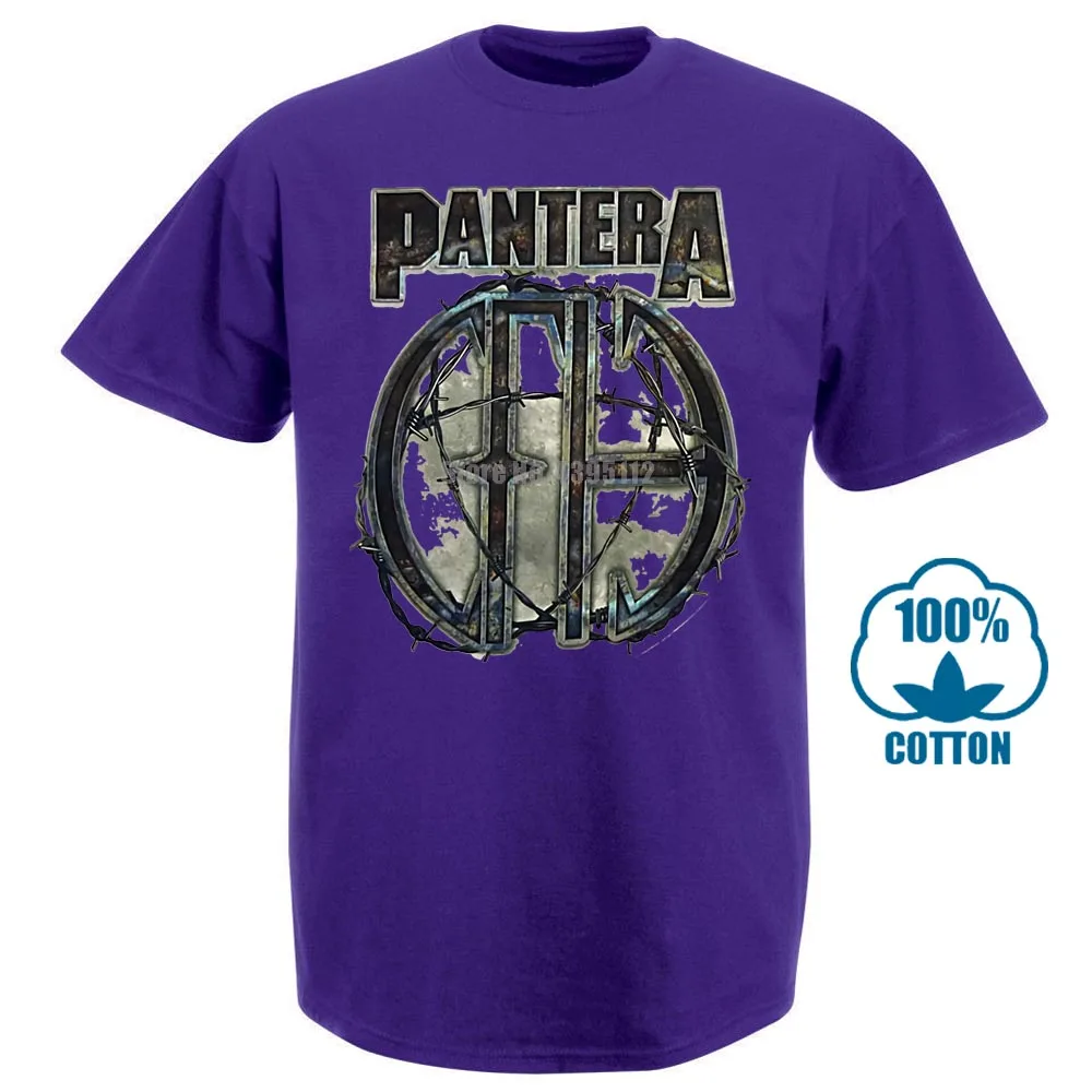 Pantera 81 белая футболка s m l Xl Xxl металлическая рок-группа Официальная футболка Новинка - Цвет: Фиолетовый