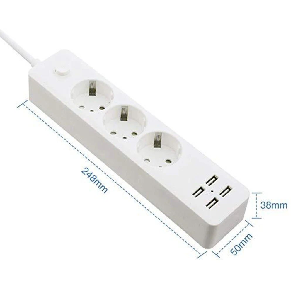 Несколько Мощность полосы электрические розетки с USB 3 Way штепсельная вилка