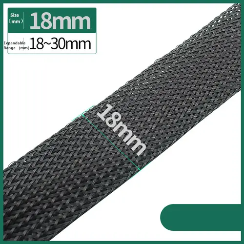 Dropship 1/5/10/50/M Black Insulated Braid Sleeving 4/6/8/10/12/14/20/25mm Tight PET Wire Cable Gland Protection Cable Sleeve - Image 18
