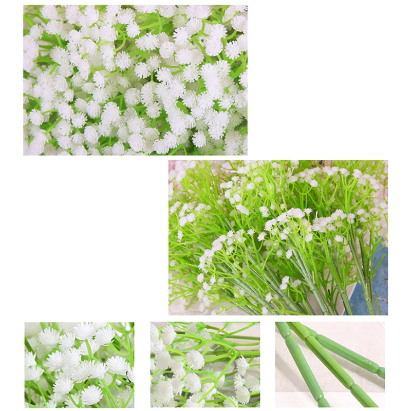 Erxiaobao поддельные семена растений(Гипсофила) Искусственные цветы babysbreat Gypsophila сушеные пластиковые цветы Крытый Свадебный дом украшение