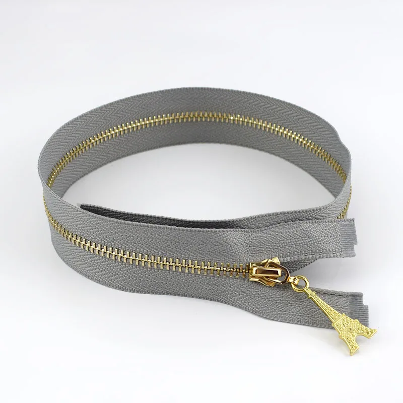 2/5 шт 3# металлическая молния 40/50/60/70 см DIY Съемник с застежкой-молнией Костюмы аксессуар золотые молнии открытый конец застежки-молнии для шитья ZA042 - Цвет: grey