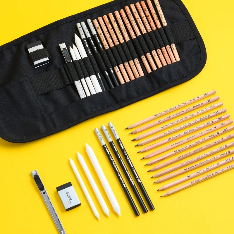 Andstal Marco 21pcs Professional Sketch Drawing Value Pack Set with