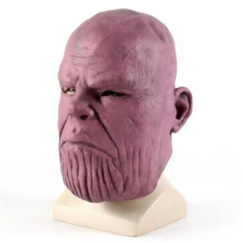 Marvel супер злодей Косплей танос латексная маска на Хэллоуин вечеринку реквизит Мстители вокруг ролевых реквизит