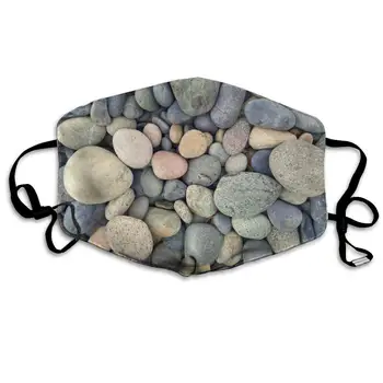 

Mouth Mask Pebble Stone Pattern Print Masks - Breathable Adjustable Windproof Mouth-Muffle, Camping Running for Women and Men