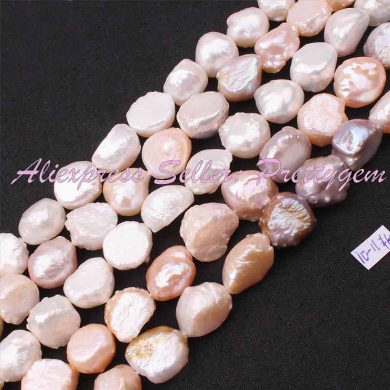 

9-11mm Freeform Keshi Edsion Freshwater Pearl Natural Stone Beads For DIY Necklace Bracelet Jewelry Making 14.5" Free Shipping