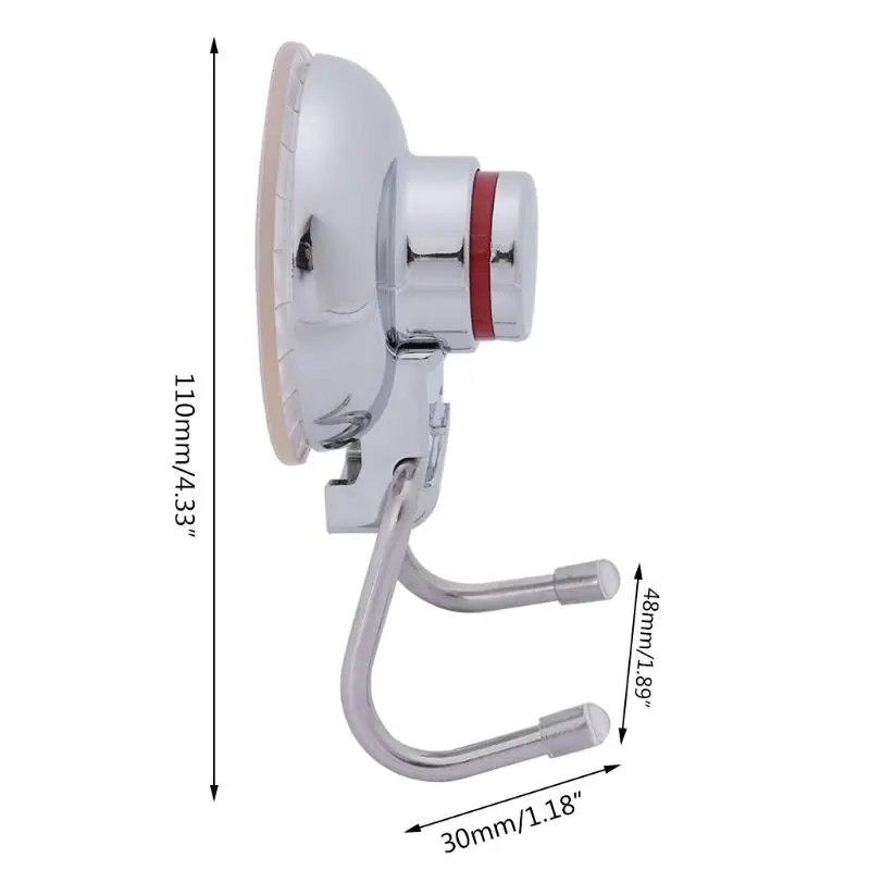Нержавеющая Сталь Вакуумные крючок на присоске съемный халат крючки для полотенец для ванной кухни-hol