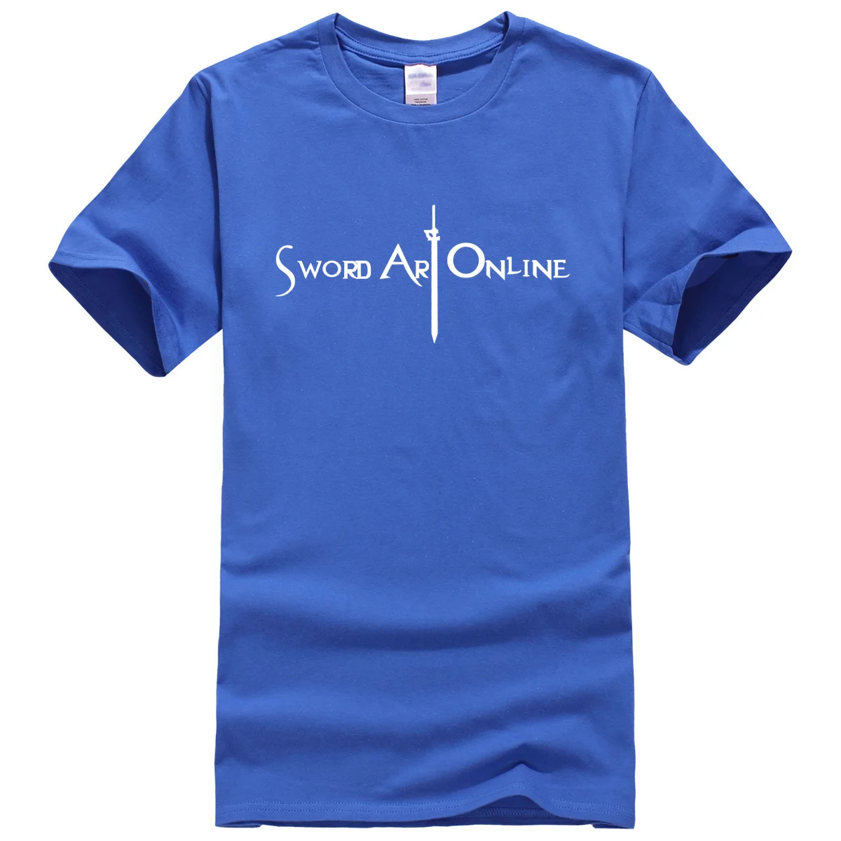 SAO Samurai Sword Art онлайн Футболка с принтом, новинка, осенне-зимняя повседневная одежда, рубашки Kirigaya Kazuto, японское аниме - Цвет: blue