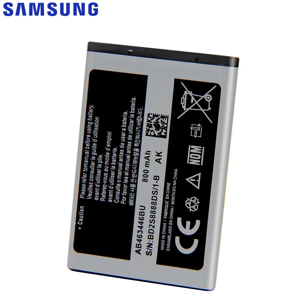 Оригинальная батарея SAMSUNG AB463446BU AB043446TU AB043446BE AB043446TC для Samsung B508 C160 C3300 C3520 C3011 D528 E900 F309