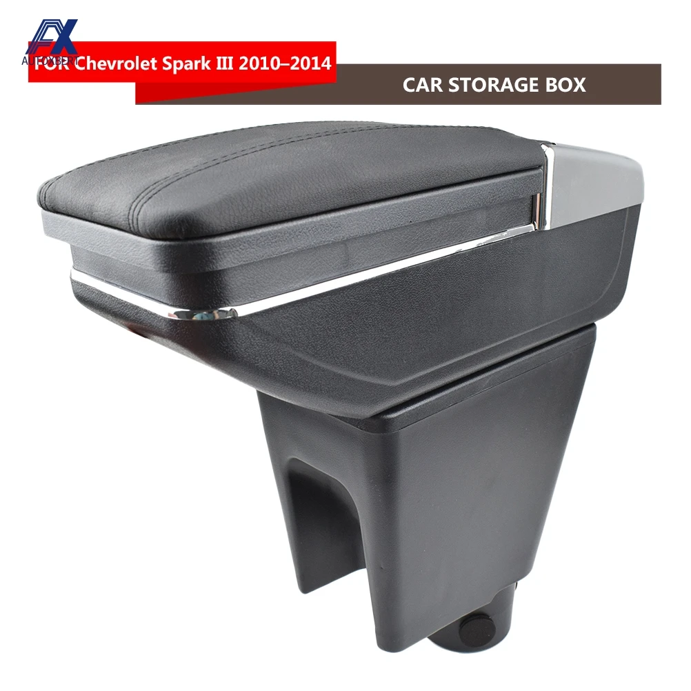 Подлокотник для Chevrolet Spark III 2010 2014 Daewoo Matiz черная кожаная Центральная новый ящик для хранения модификации Функциональная панель Запчасти|Подлокотники| | АлиЭкспресс