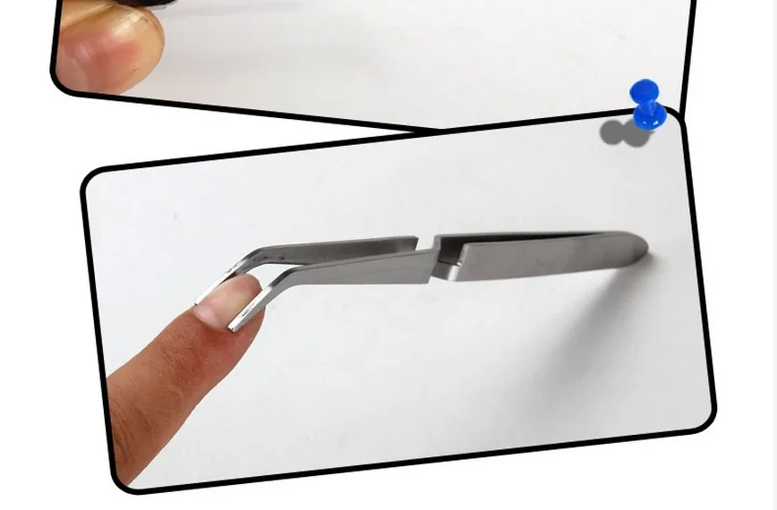 Manicure Stainless Steel Elbow Shaping Clamp Crystal Nail Phototherapy Extension Setting Tool Nail Silver Elbow Clip